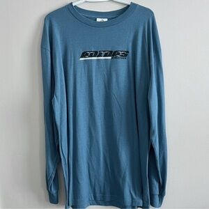 Adidas y2k long sleeve retro blue shirt